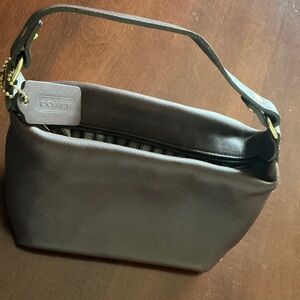 Coach Dark Brown Leather Wristlet
